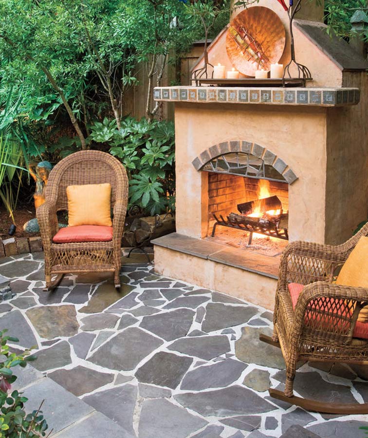 Crazy paving in Brisbane home and backyard renovation.