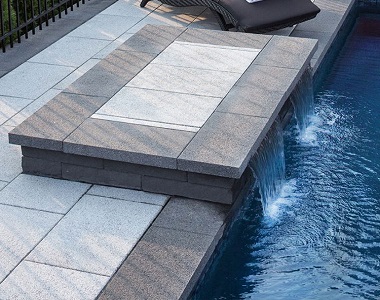 dove white granite pavers and grey granite pavers