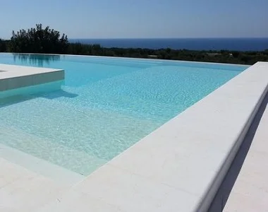 capri white limestone bulnose poo coping tiles and pavers, white pavers, outdoor pavers by stone pavers