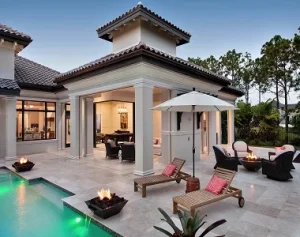 Ivory Travertine Bullnose Pool coping tiles, cream pool coping tiles, round edge pool coping pavers by stone pavers australia