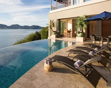 Noce Travertine Tumbled pool Coping, brown tiles, ochre coping tiles by stone pavers australia