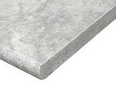 silver travertine bullnose pool coping, silver pool coping tiles, round edge pool coping, stone pavers australia