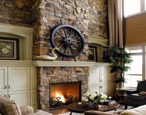 earth ledgestone fireplace stone wall cladding