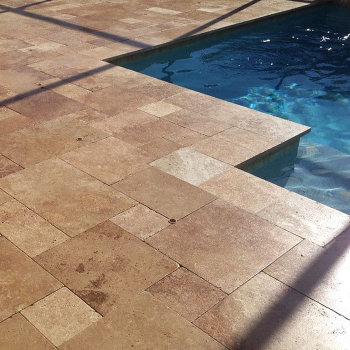 travertine french pattern tiles
