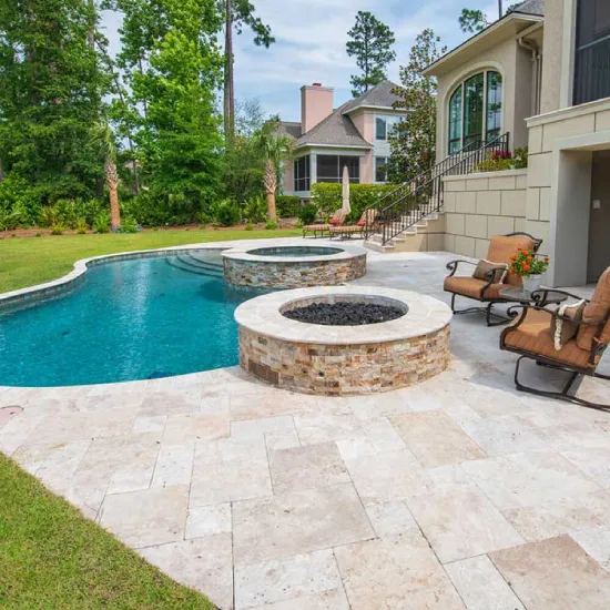 ivory french pattern travertine