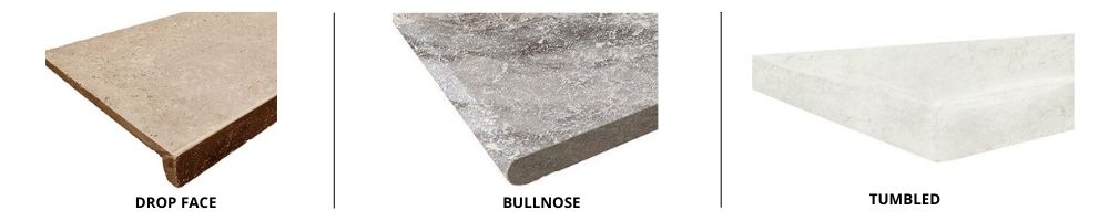 travertine pool coping range