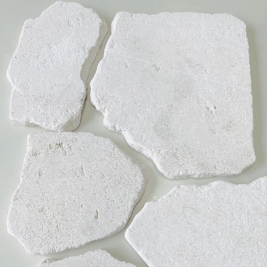 white limestone crazy paving