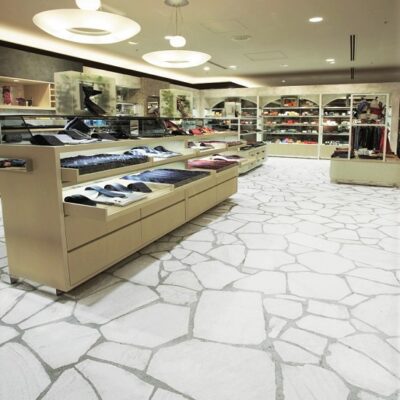 white crazy paving pavers