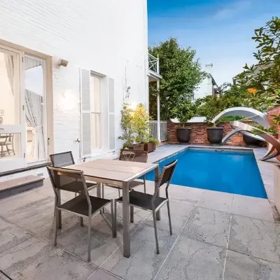 chinese bluestone pavers around a pool