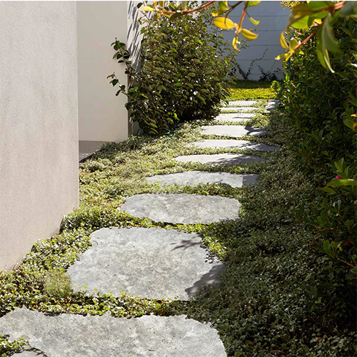 travertine stepping stones organic shaped