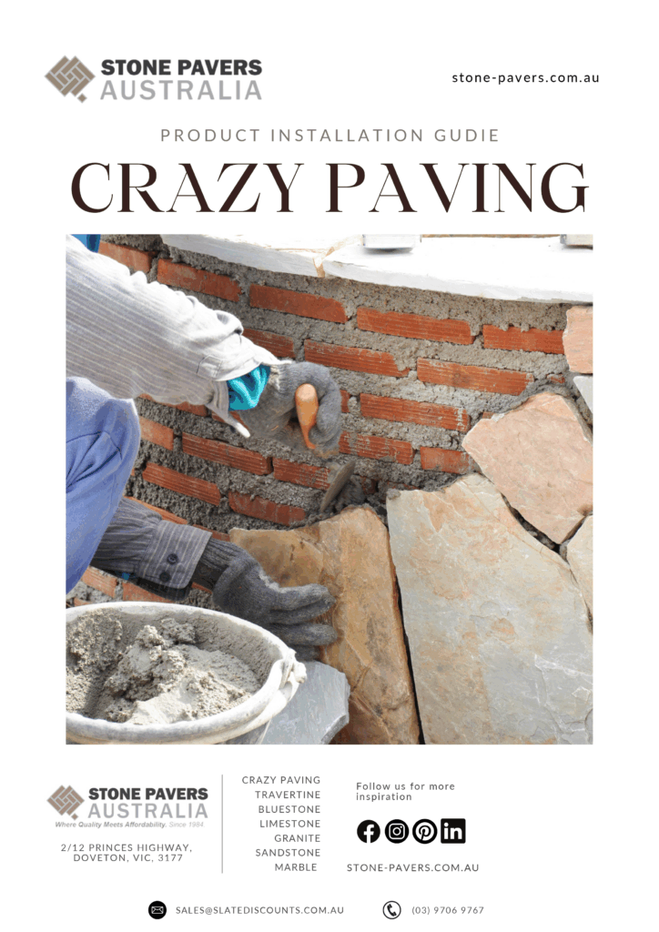stone pavers crazy paving installation guide